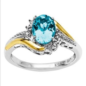 Blue topaz ring